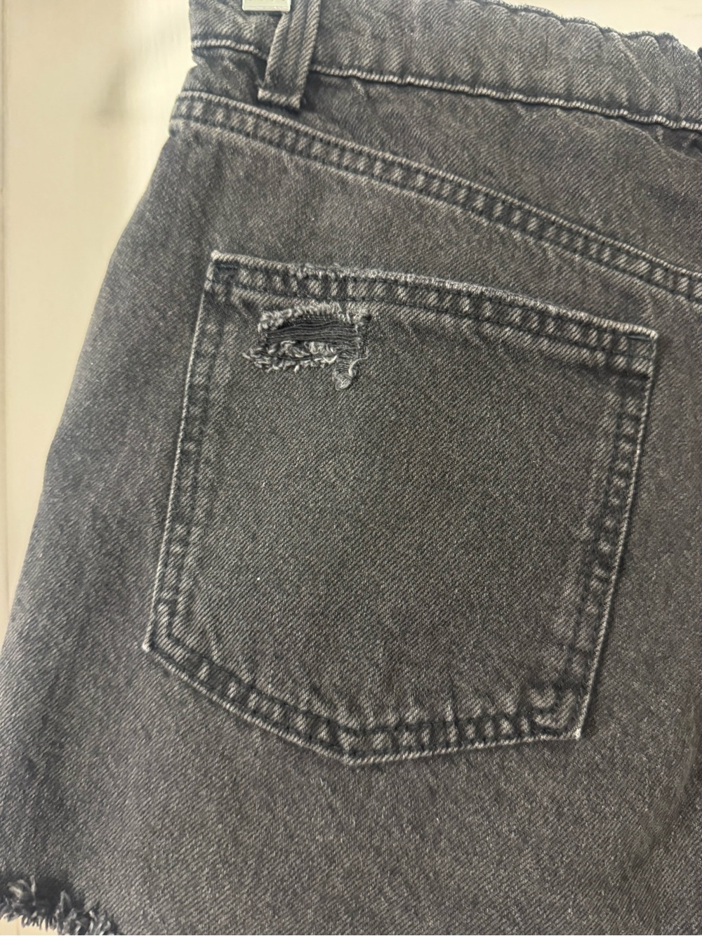 Cotton On Black Frayed Hem Denim Shorts - Picture 8 of 13